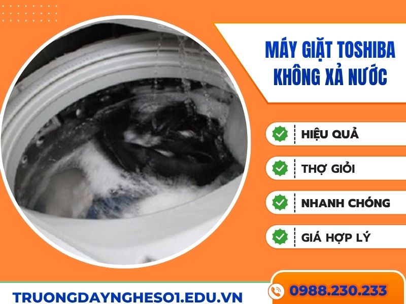 Máy giặt Toshiba không xả nước: Nguyên nhân và cách sửa