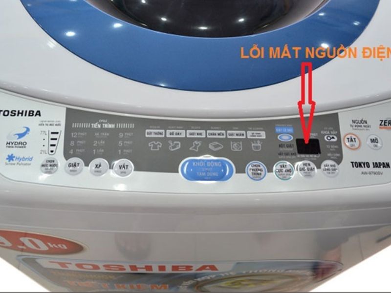 Nguyên nhân và cách sửa máy giặt Toshiba mất nguồn